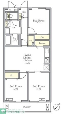 メゾンカルム中落合Southの物件間取画像